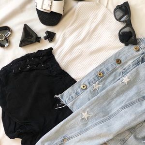 H&M Divided Black Shorts Sz 6